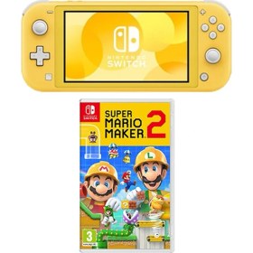 Resim Nintendo Switch Lite Konsol Sarı + Super Mario Maker 2 Nintendo Switch 