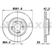 Resim Braxis AE0148 Ön Fren Diski Aynası Havalı Honda Civic 06-12 Crv 02-06 Civic 1.6 2016-FC Kasa 282X5 45251SMGE31 