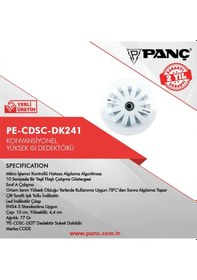 Resim Pe-Cdsc-Dk241 Konvansiyonel Yüksek Isı Dedektörü 