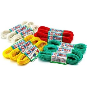 Resim Tesa 12 Adet 20 mt Pvc Kaplı Polyesterli Çamaşır İpi Çok Renkli 