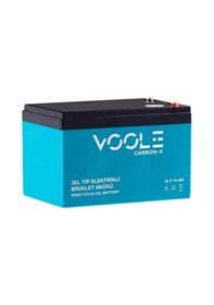 Resim Voole 12v 14 Ah Elektrikli Bisiklet Aküsü Deep Cycle 150 97 95 4.3 Kg Carbon 