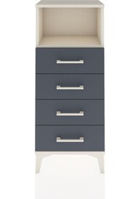 Resim Arges Komodin Tek Raflı 4 Çekmeceli 44x30x106 Aytaşı-antrasit Aytaşı 