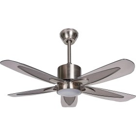Resim Işıklı Tavan Vantilatörü Gümüş - Uzaktan Kumandalı, 3 Fan Hızı, LED Aydınlatmalı, Zamanlayıcılı, 