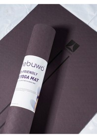 Resim Rebuwo Tpe Yoga Matı 5 Mm Kaymaz Pilates Matı Çevre Dostu Profesyonel Egzersiz Matı Mürdüm 