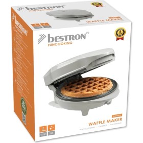 Resim Bestron Mini Waffle Makinesi, Retro Stil, 550W, Yapışmaz Kaplama 