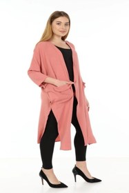Resim Cockatoo Kadın Çıtçıt Detaylı Çift Cepli Kimono Kaftan 