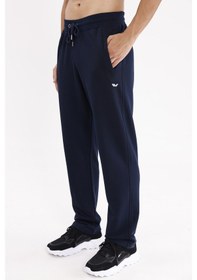 Resim Rowinger Süper Koton Yumuşak Dokulu Esnek Bel Ayarlı Düz Paça Cepli Eşofman Altı Navyblue 