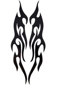 Resim MegaSticker Alev deseni dikiz aynası Sticker 13x4 cm 