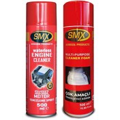 Resim SMX Çok Amaçlı Temizleyici Köpük Sprey 500 ML + Susuz Motor Temizleme Spreyi 500 ML 