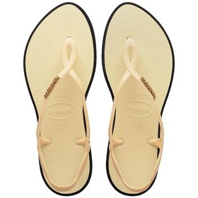 Resim Luna Point Buttercream Parmak Arası Kadın Terlik-6575 Tereyağsarı 