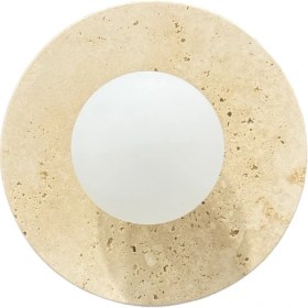 Resim Traverten Duvar Apliği Yuvarlak 