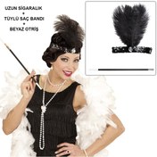 Resim Retro Charliston Aksesuar Seti – Gatsby Kostüm Seti 