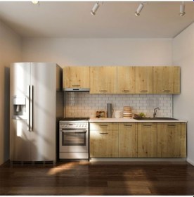 Resim Mısra Hazır Mutfak Dolabı 260 Cm Tezgah Dahil Değil-safir Meşe Atlantik Çam 