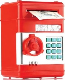 Resim Mobgift Atm Şifreli Kasa Kumbara Kırmızı 