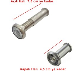 Resim Neler Geldi Neler Kapı Dürbünü Çelik Kapı Dürbünü Ahşap Kapı Dürbünü Net Görüntü Ayarlanır 4.5 - 7.5 cm Ayarlı 360° 