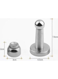 Resim Skygo Mıknatıslı Kapı Tamponu 8cm Kapı Stoperi (5 Adet) 