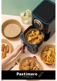 Resim Premium Bpa İçermez Tüm Modeller İle Uyumlu Airfryer Hava Fritözü Yağsız Pişirme Kağıdı 50 Adet 