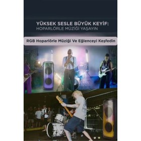 Resim Torima Bluetooth Hoparlör Rgb Işıklı Speaker BTS-1938 Siyah 