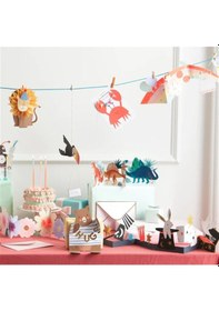 Resim Meri Meri - Crab With Bunting Card - Yengeç Tebrik Kartı 