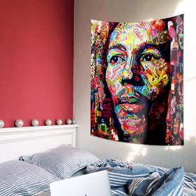 Resim Polychrome Bob - Çok Renkli Bob Marley Duvar Örtüsü - 60 cm x 90 cm 