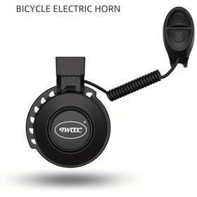 Resim TWOOC 100dB Süper Yüksek Sesli Elektrikli Bisiklet Çanı - Şarj Edilebilir Pil, Ayarlanabilir Ses, Dört Ses, Yetişkin Dağ ve Yol Bisikletleri için Modern Siyah Tasarım, Bisiklet Çanı|Modern Bisiklet Aksesuarı|Ayarlanabilir Sesli Çan 