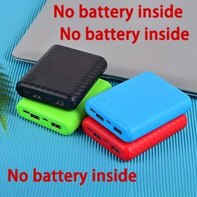 Resim 1 Adet Taşınabilir Ayrılabilir 18650 Pil Kutusu - Kompakt Hafif Power Bank, Çift USB Portlu & Micro USB Girişli, Dayanıklı Yapı, Ev ve Seyahat İçin Günlük Kullanım Acil Şarj Cihazı, Şık Tasarım, Güvenilir Şarj, Sıklıkla Seyahat Edenler İçin Taşınabilir Şarj Cihazı 