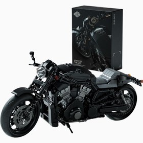 Resim Street Motorcycle Yapım Seti 1041 Parça Koleksiyonluk Model - Siyah 