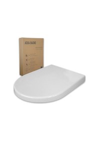 Resim Bagno Otomatik Kapanma Sistemli Klozet Kapağı, Antibakteriyel, Ab'de Üretilmiştir, Çıkarılabilir Duroplast Klozet Kapağı, D Şeklinde Üst Üste Biner, Yumuşak Kapanma, Beyaz Zero Model Siyah 