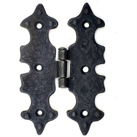 Resim Antika Tarz Dekoratif Pirinç Lale Menteşe - 104x77 Mm, Oksit 