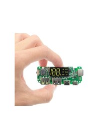 Resim Powerbank Devresi Ekranlı 5v 2.4a Dual Usb Çıkış Type C Micro Usb Giriş Lityum Lion 18650 Pil Şarj 