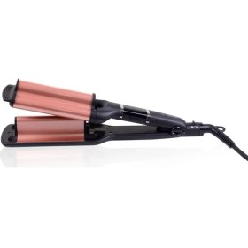 Resim Trina Bronz Wag Saç Maşası – Derin Dalga Efekti, Seramik Kaplama, Ayarlanabilir Isı, Profesyonel Saç Şekillendirme 