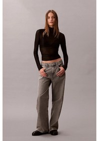 Resim Calvin Klein Geniş Paça Grey Sterling Kadın Gri Jeans Lv047d834g-0sl Gri 