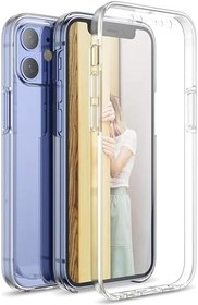 Resim Coverzone Apple iPhone 8 Plus İle Uyumlu ClearShield Silikon Kılıf 360 Derece Ön Ve Arka Koruma Şeffaf Renk 