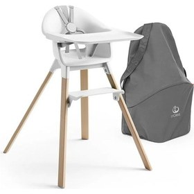 Resim Stokke Clikk Highchair White Ergok Mama Sandalyesi, Kolay Kurulum Ve Hafif Tasarım 