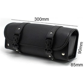 Resim Novahub Retro Namlu Şekli Motosiklet Ön Çantası, Siyah, Su Geçirmez, Motosiklet Alet Çantası, Cep Telefonu, Anahtarlar, Motosiklet Sürüşü İçin Siyah 