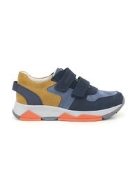Resim Rakerplus Hakiki Deri Lacivert Taba Çocuk Sneakers Spor Ayakkabı 