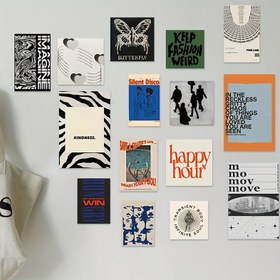 Resim 15 Sayfa Retro Film Afişi Sanat Kartları - Küçük İşletmelerin Vintage Duvar Dekoru, Klasik Film Sahneyle Benzersiz Hediye Kartları, Teşekkür Notları ve Doğum Günü Hediyeleri için İdeal, Film Tiyatrosu Dekoru 