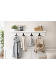 Resim Portmanto Duvar Askılığı Elbise Askılığı Beyaz 40x15 Beyaz 