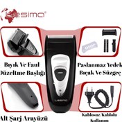 Resim Lesima Ls-100 Fox Sakal Kesme Makinesi Professional Çift Bıçak 