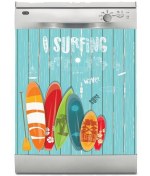 Resim Jasmin2020 Bulaşık Makinası Sticker Kaplama Etiketi Surf 