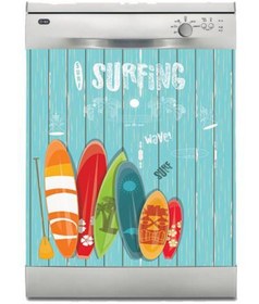 Resim Jasmin2020 Bulaşık Makinası Sticker Kaplama Etiketi Surf 