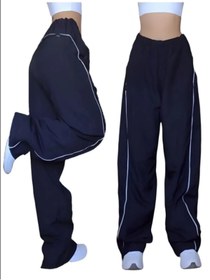 Resim Gofeel Lacivert Unisex Paraşüt Kumaş Baggy Trotters Ayarlanabilir Paça Bel Lastikli Oversize Eşofman Altı 