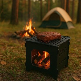 Resim Alevra Mini Mangal Ateş Çukuru 