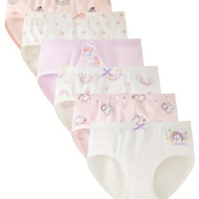 Resim Kızlar için Yumuşak Esnek İç Çamaşırı - Pastel Pembe/Beyaz/Lavanta ile Ön Kurdele Detayı, Günlük ve Özel Gün İç Çamaşırları, Bebekler ve Çocuklar İçin, Tüm Mevsimler İçin Kızlar Üçgen İç Çamaşırları (BLZ) - Kolay Bakım Kızlar İç Çamaşırları, Çocuklar Günlük Giyim, Eğlenceli Çocuk Giyimleri, Rahat Uygunluk, Sevimli Karikatür Baskısı, Nefes Alabilen Kumaş, Genç Çocuklar 