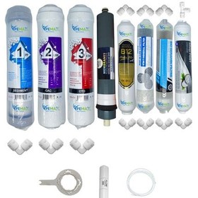 Resim Pws Kapalı Kasa Su Arıtma Cihazı Std 8li Platinium Mebran B12+şeffaf Mineral+detox+gümüş İyon 