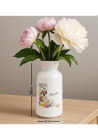 Resim Bk Gift Kişiye Özel Çiçek Tasarımlı Seramik Vazo-8, Ev Hediyesi, Ofis Hediyesi Kobitmeyencom35059 Bk Gift 