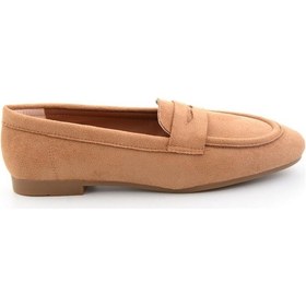 Resim Taba Süet Kadın Loafer Ayakkabı K01745877072 