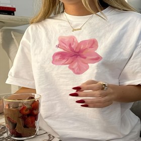 Resim Kadınlar için Vintage Çiçek Baskılı Tişört - Pembe Çiçekli Yumuşak Yuvarlak Yaka Kısa Kollu Yazlık Üst, Makinede Yıkanabilir Günlük Giyim İçin Rahat Tee, Bayan T-Shirtleri, Konforlu Kalıp Gömlek 