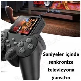 Resim Atari S10 Oyun Konsolu 500 Adet Nostalji Retro Oyun Taşınabilir Tek Konsol Gameboy Super Mario 