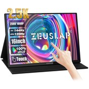 Resim ZEUSLAP P16kt 16'' 2560x1600 144hz 2k Ads-ıps Panel Type-c 100% Srgb Dokunmatik Monitör 